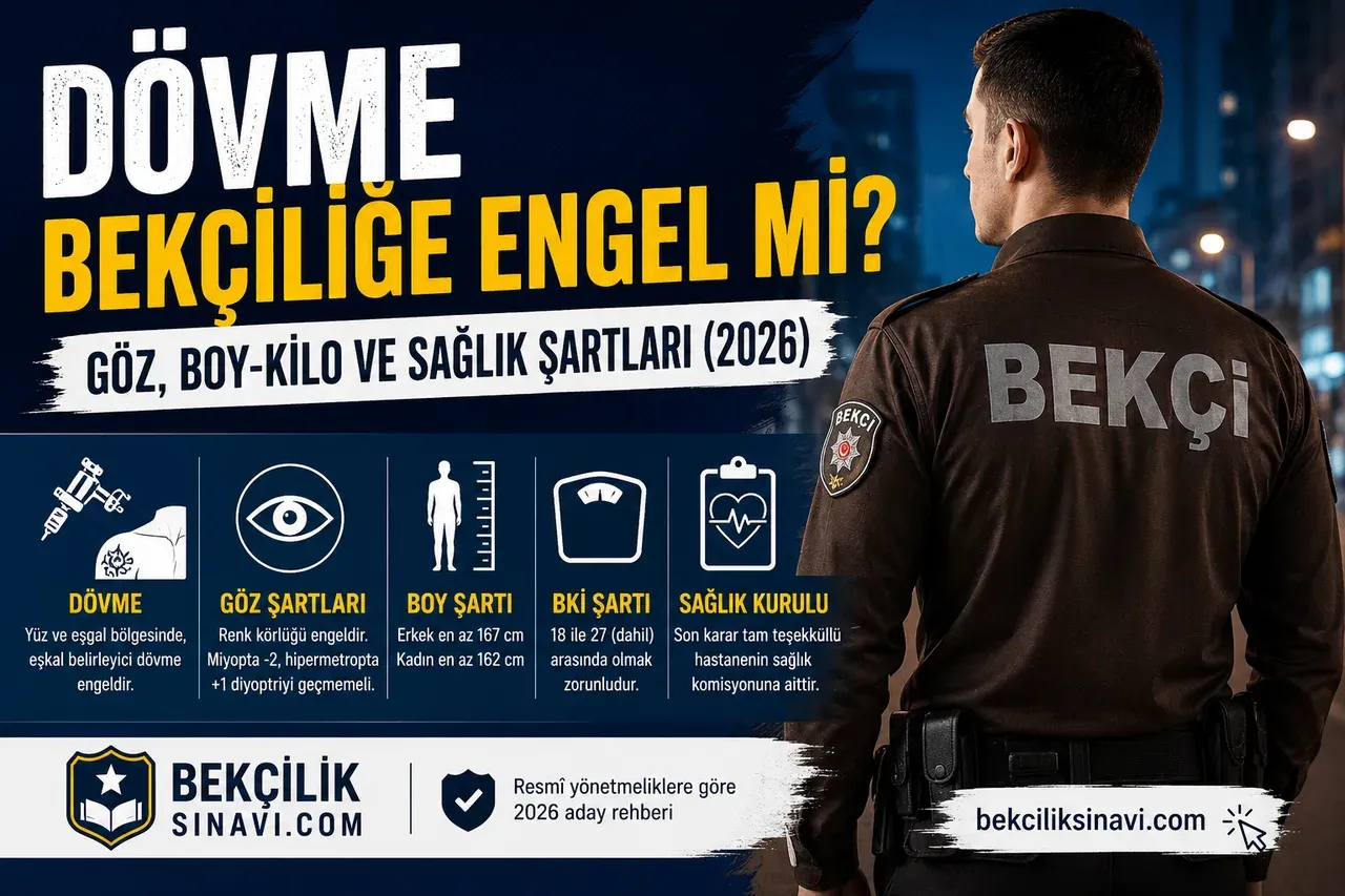 Dövme bekçiliğe engel mi? 2026 yönetmelik detayları — üniformalı çarşı ve mahalle bekçisi